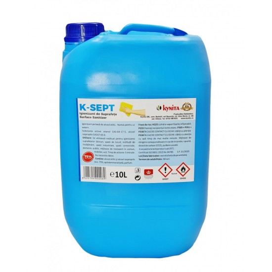K-SEPT Dezinfectant de Suprafete pe baza de alcool 75%, 10L