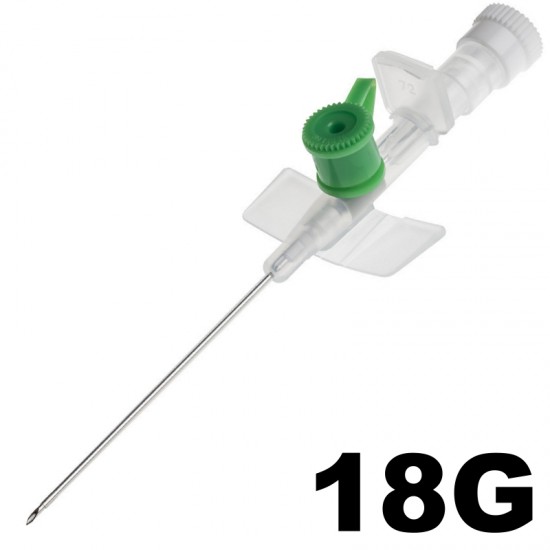 Branule cu valva sterile, 18G, verde, 1.30x45, CE (100 bucati)