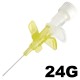 Branule cu valva sterile, 24G, galben, 0.70x19, CE (100 bucati)