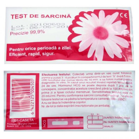 Test sarcina HCG urina, caseta, all day