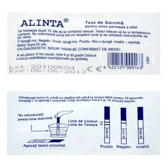 Test sarcina HCG urina, 25mm, all day